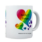 NANCE Sings To Me Live Rainbow Heart 11oz Mug